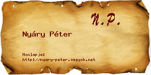 Nyáry Péter névjegykártya