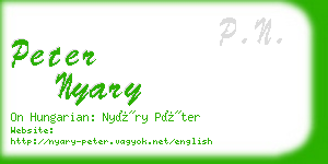 peter nyary business card